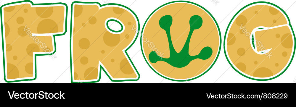 Frog font text Vector Image