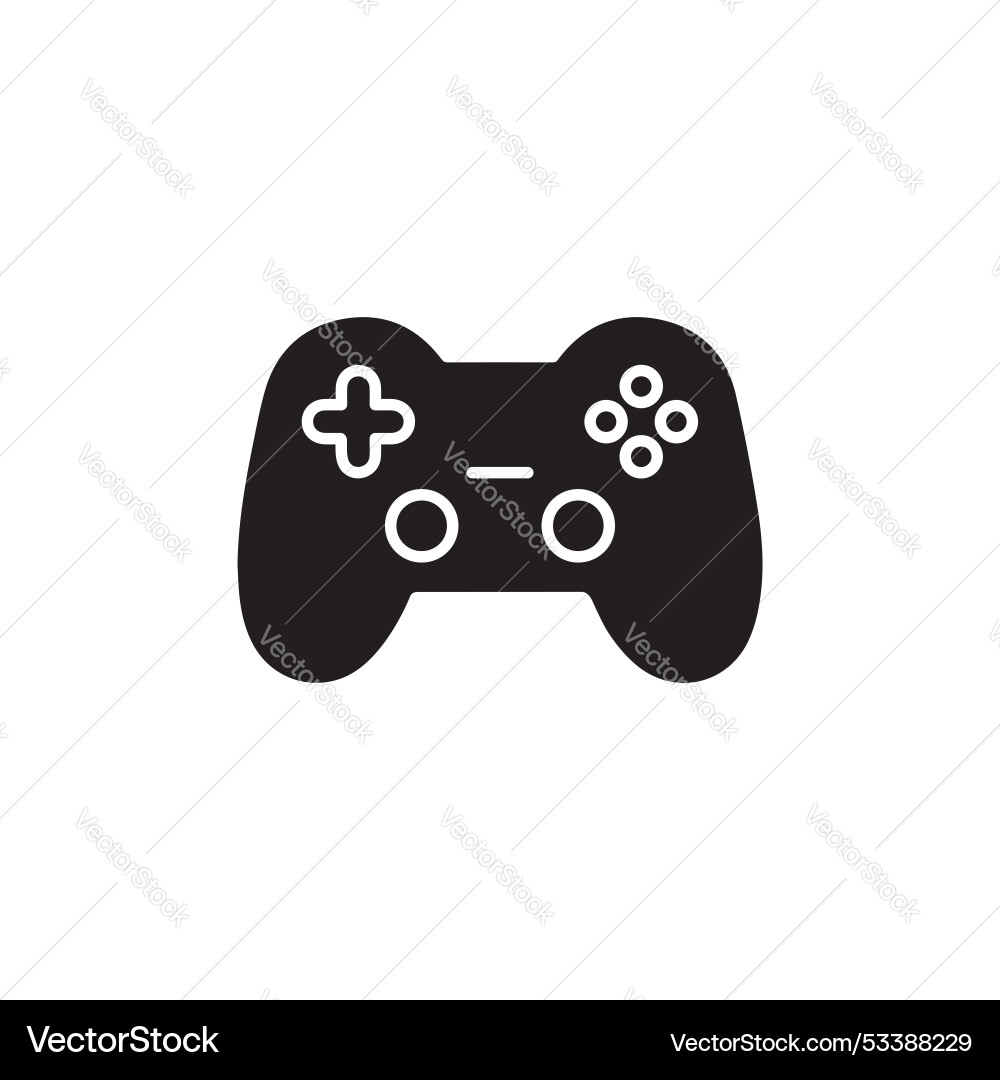 Gamepad icon set video game controller symbol Vector Image