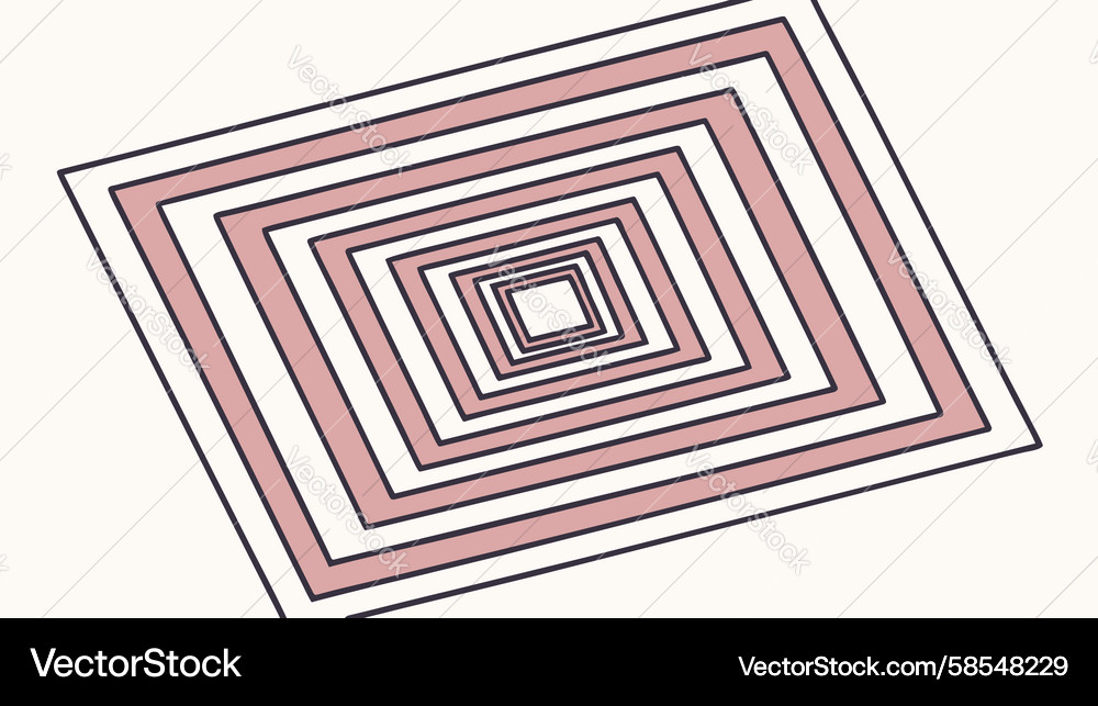 Infinite Square Vortex Tunnel Vector Image