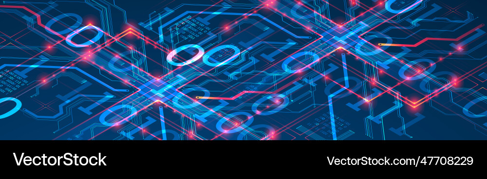 Modern CPU Circuit Board Technology vector image