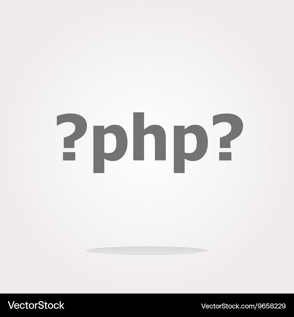 Php Zeichen Symbol Programmiersprache Symbol Vektorbild