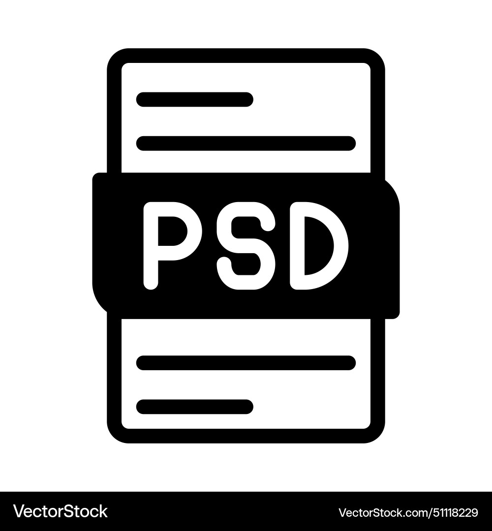 Psd file type icon files document graphic design Psd file type icon files document graphic design Vector Image