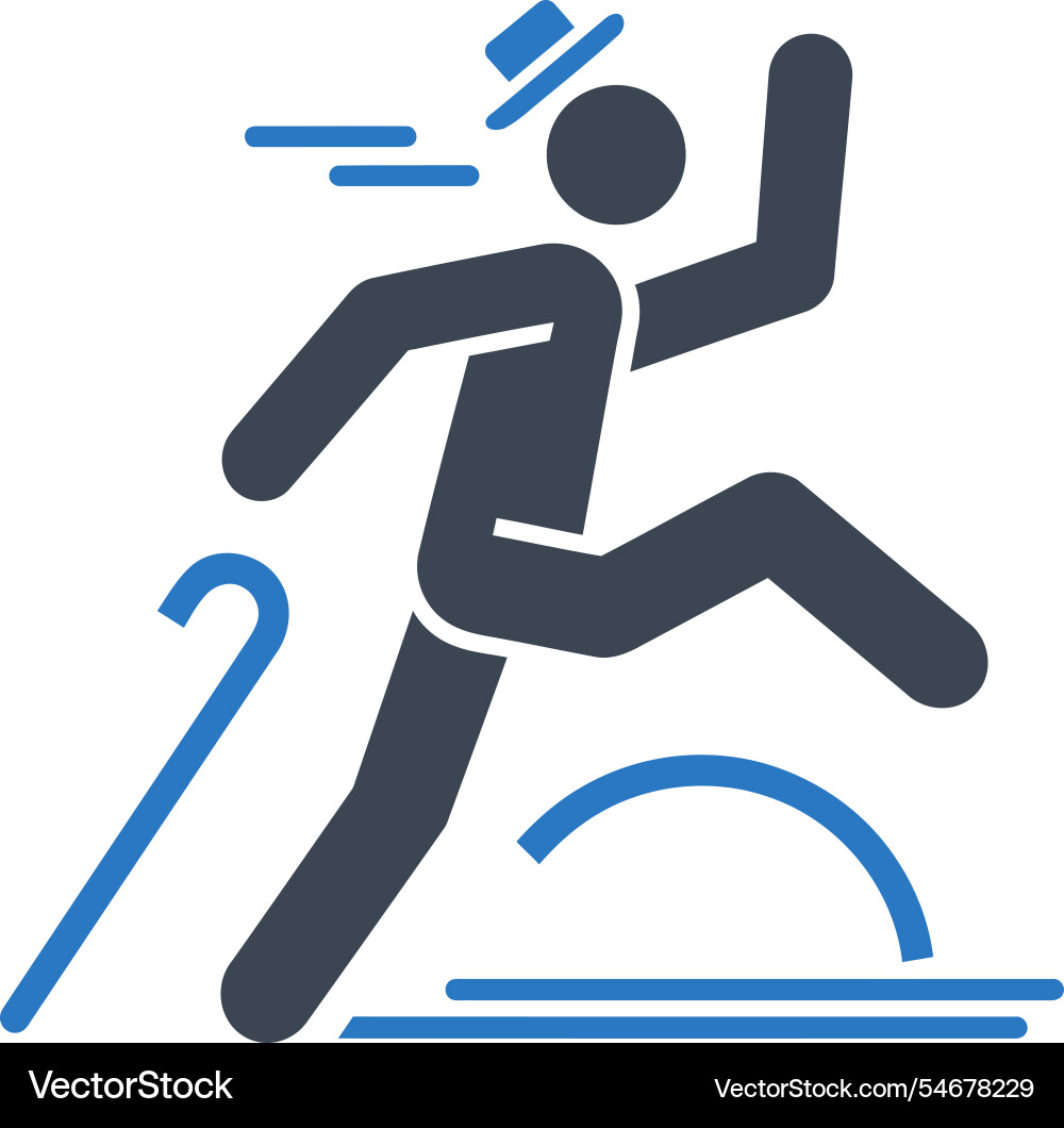 Running and jumping icon Vector Image
