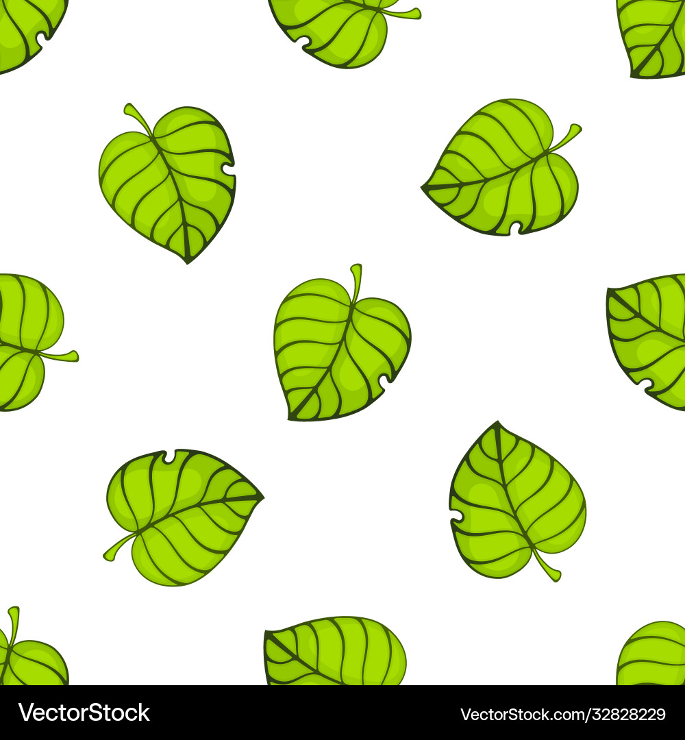 Seamless pattern with falling green tree leafs Seamless pattern with falling green tree leafs vector image