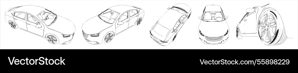 Set oder Sammlung eines städtischen Autos Set oder Sammlung eines städtischen Autos vektorbild