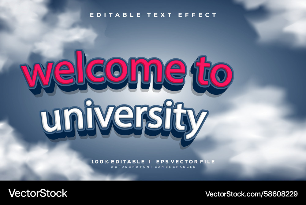 University text effect with modern style design University text effect with modern style design Vector Image