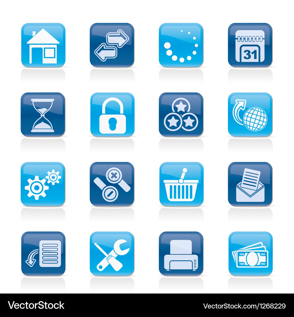 Web site and internet icons Vector Image