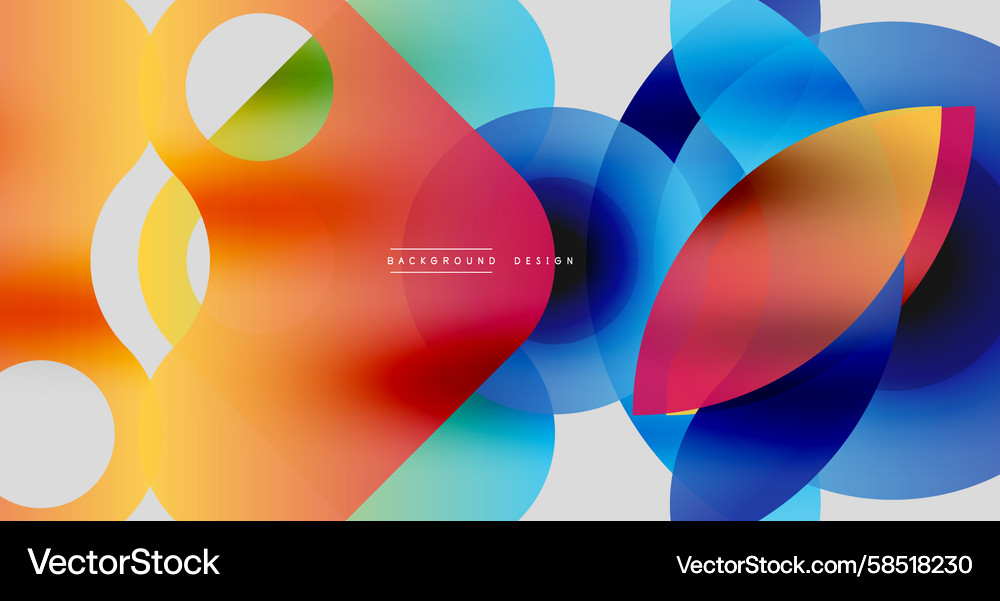 Abstract fluid shapes overlap creating vibrant Abstract fluid shapes overlap creating vibrant Vector Image