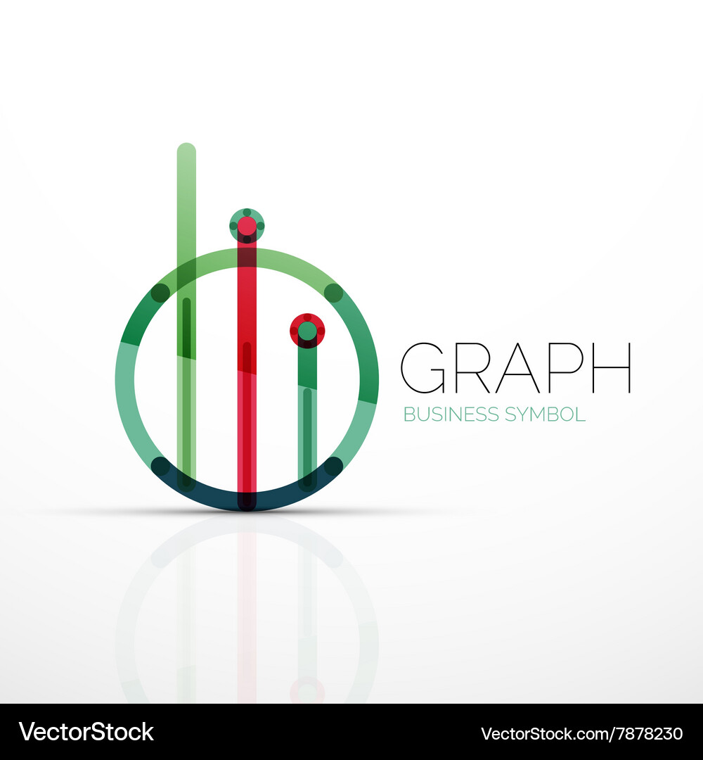 Abstract logo idea linear chart or graph Vector Image