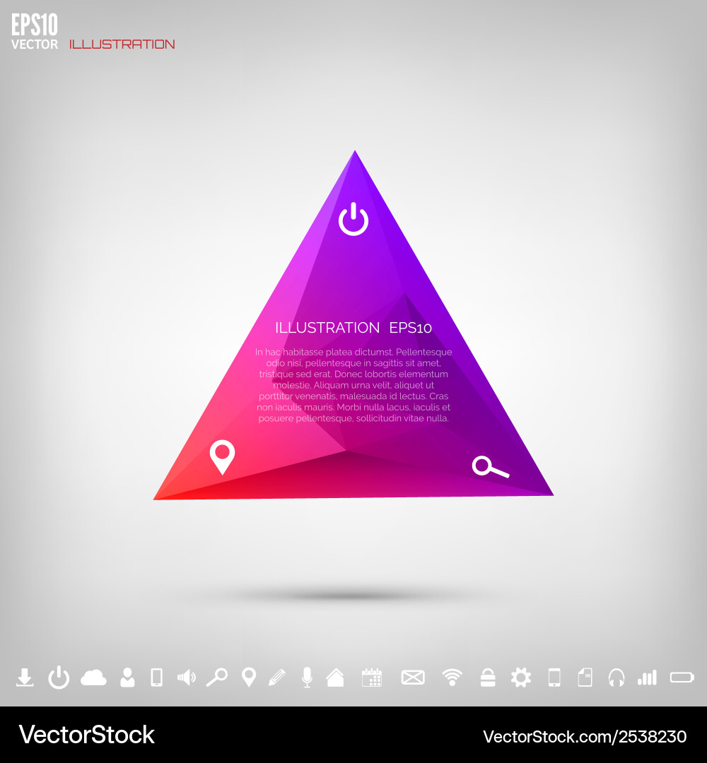 Abstract polygonal geometric background with web Vector Image
