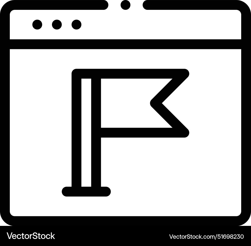 Browser icon thin linear style design isolated Vector Image