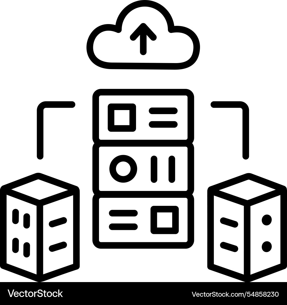 Cloud upload vector image