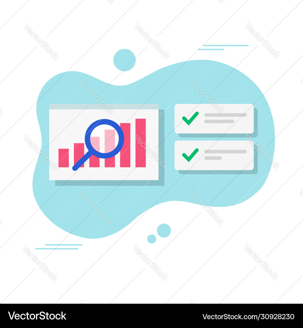 Data Analysis Chart & Analytics Report vector image