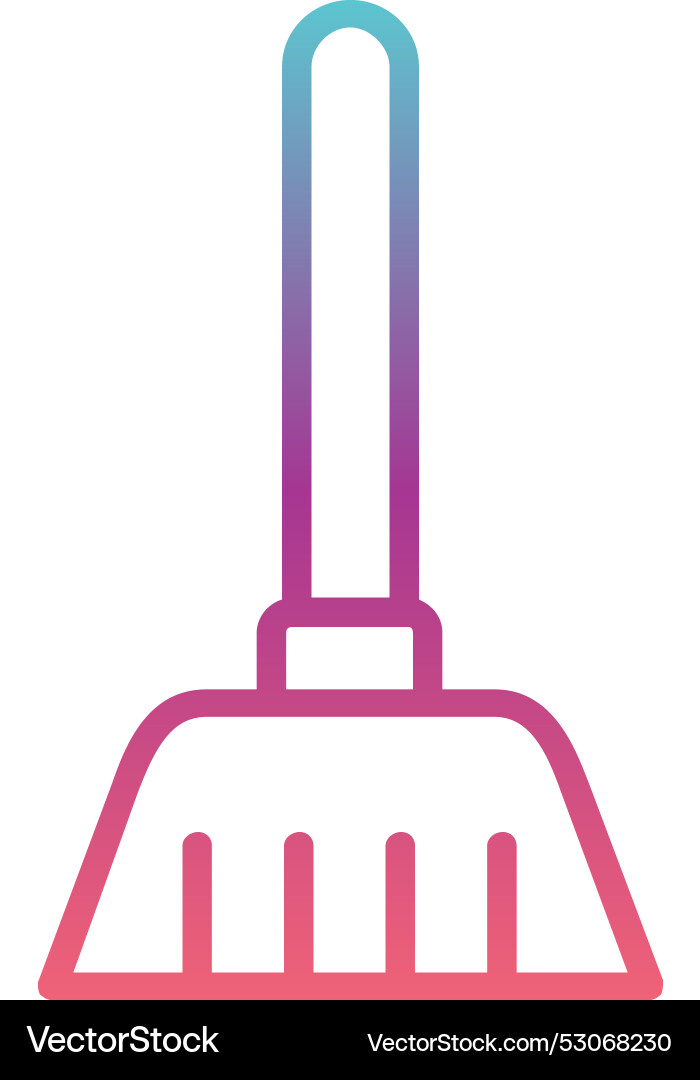 Feather duster line gradient design Vector Image