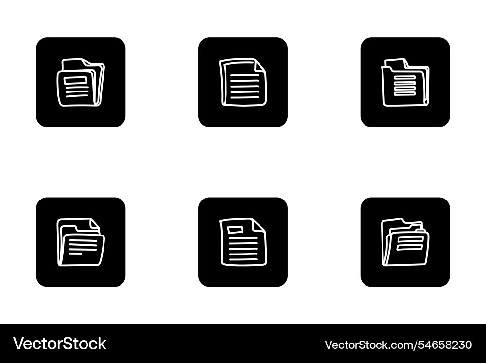 File icon bundle set in style Vector Image