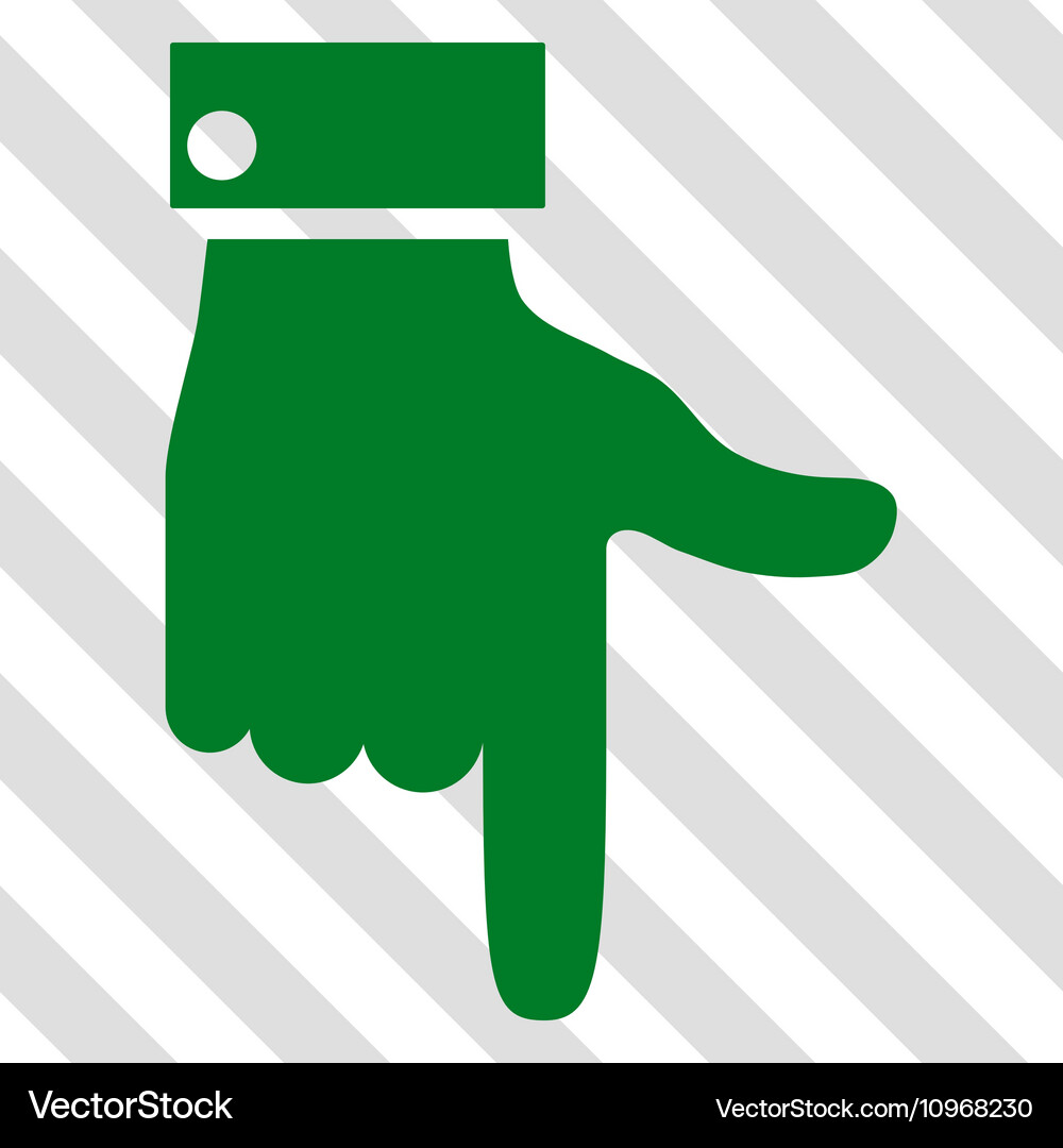 Hand pointer down icon Vector Image