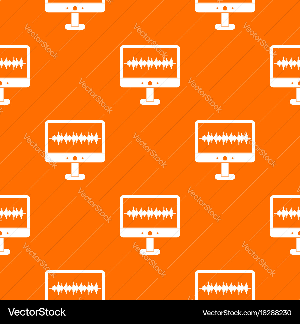 Sound waves pattern seamless Vector Image