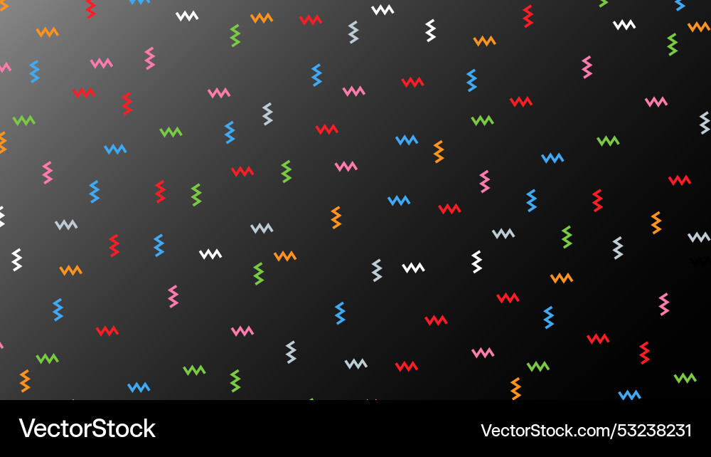 Abstract colorful zig zag pattern on background Vector Image