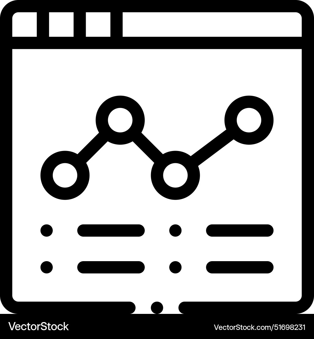 Browser icon thin linear style design isolated Vector Image