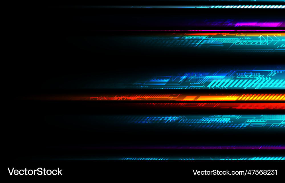 Circuit technology background with digital data vector image