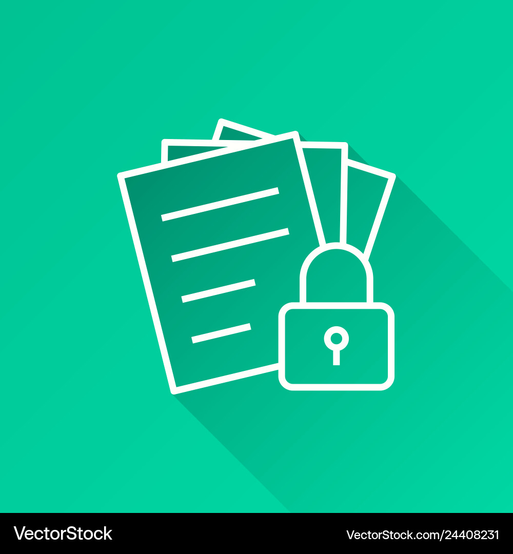 Data security - icon for graphic and web vector image