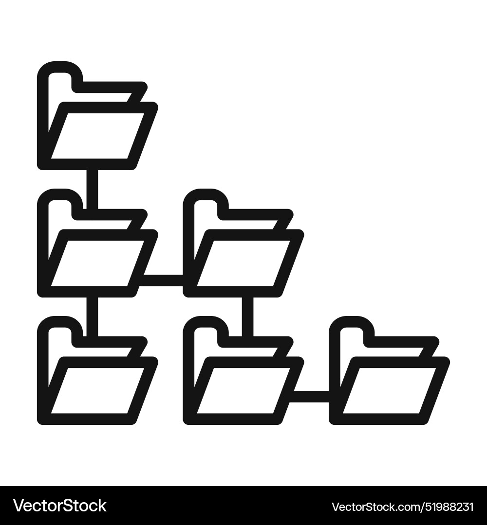 Directory folder tree icon perfect for data Directory folder tree icon perfect for data Vector Image