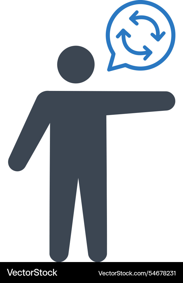 Explaining process icon Vector Image
