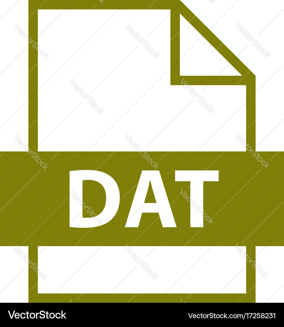 File name extension dat type vector image