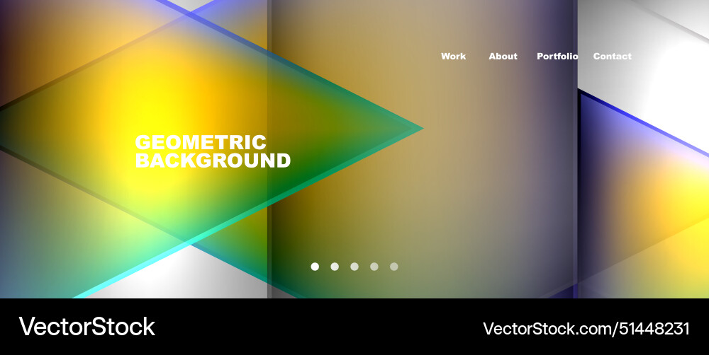 Gradient triangle geometric minimal wallpaper Vector Image