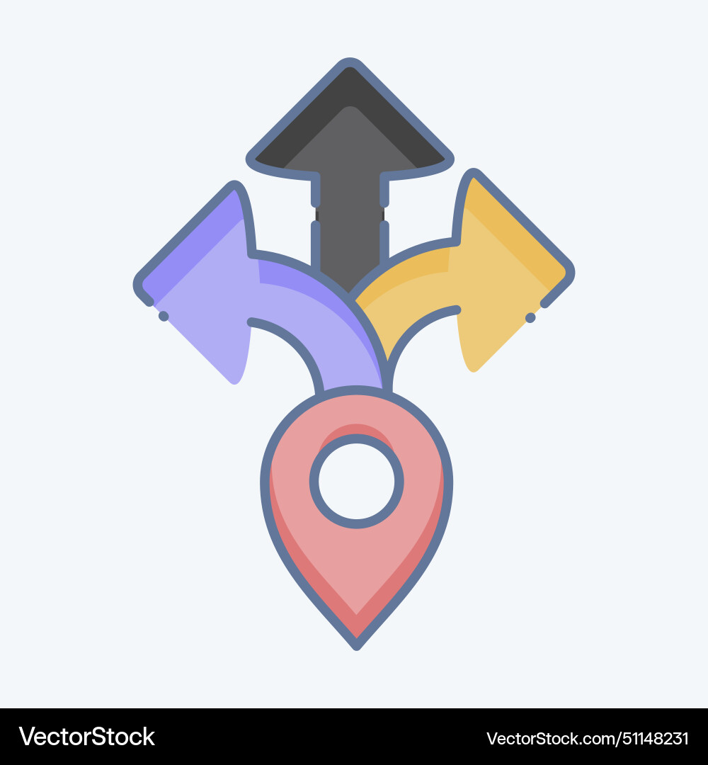 Icon direction related to navigation symbol Icon direction related to navigation symbol Vector Image
