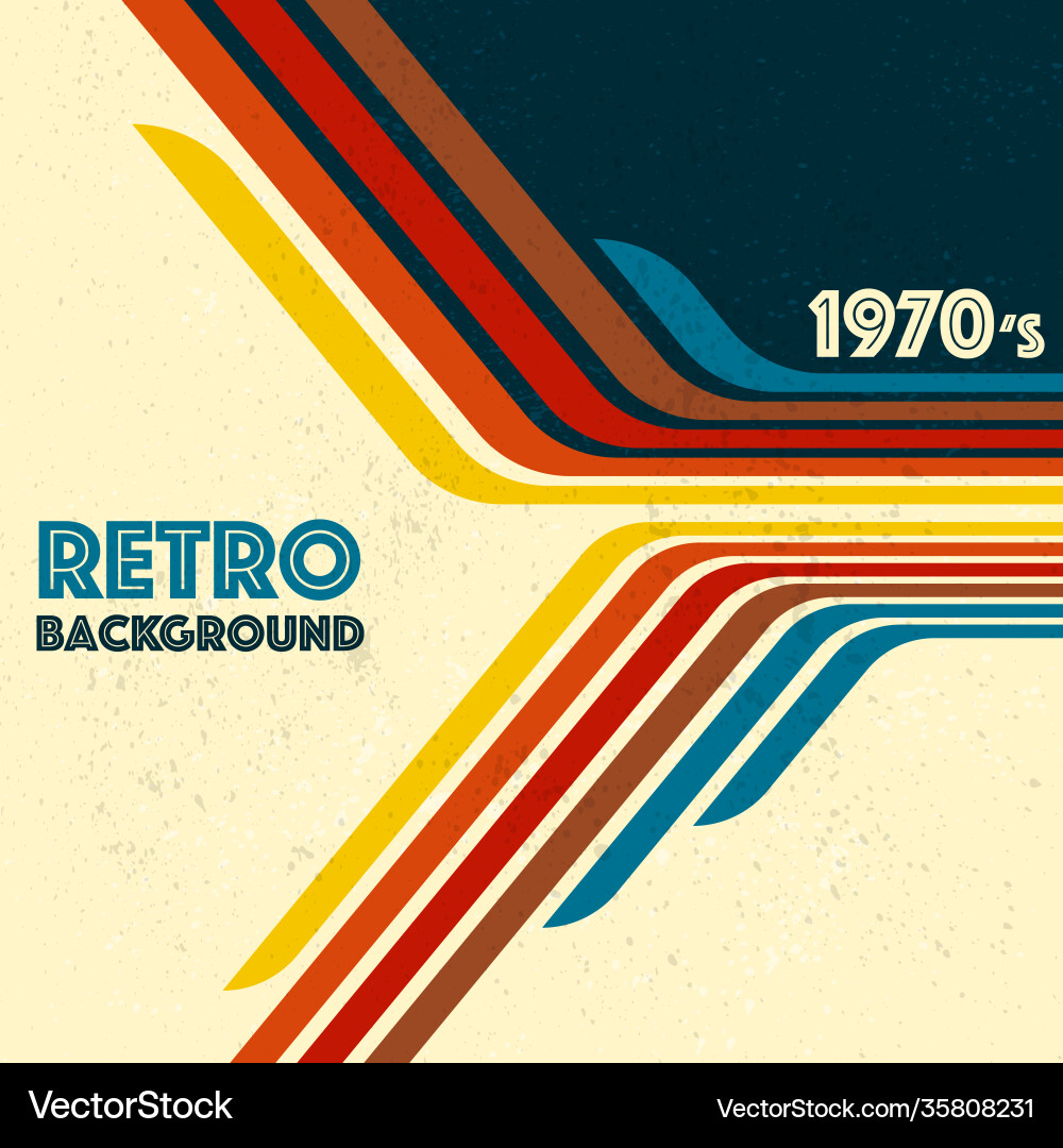 Retro Geometric Lines Background vector image