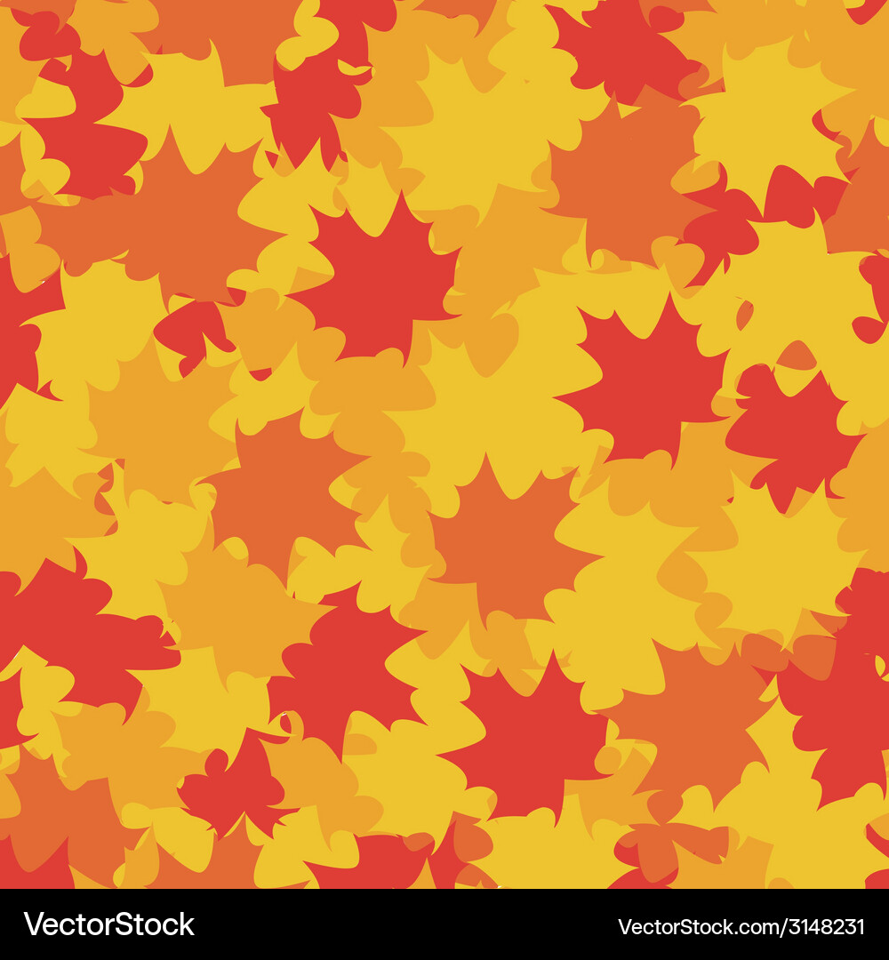 Seamless pattern of maple leaves Vector Image