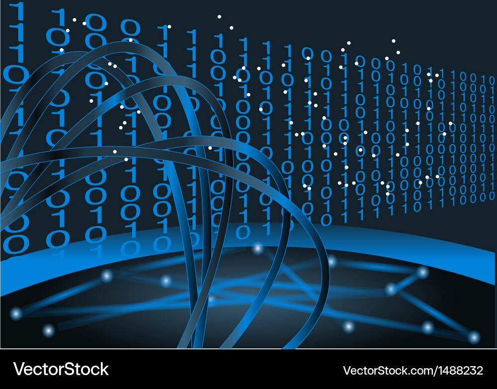 Abstract Network Connection Vector Image