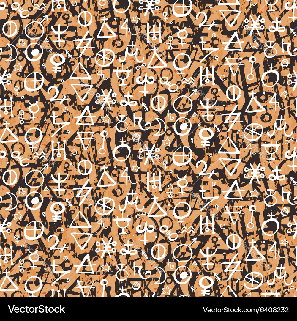 Alchemy & Celestial Patterns Vector Image