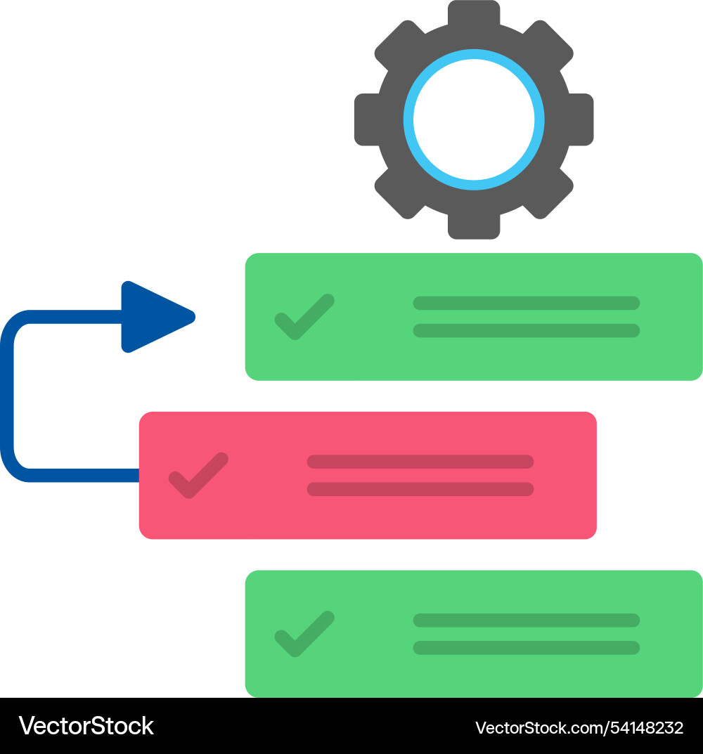 Backlog flat icon design Vector Image
