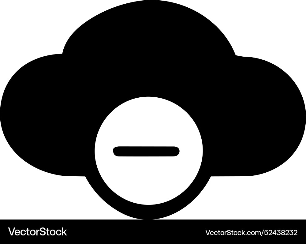Cloud storage icon symbol image of the database Cloud storage icon symbol image of the database Vector Image