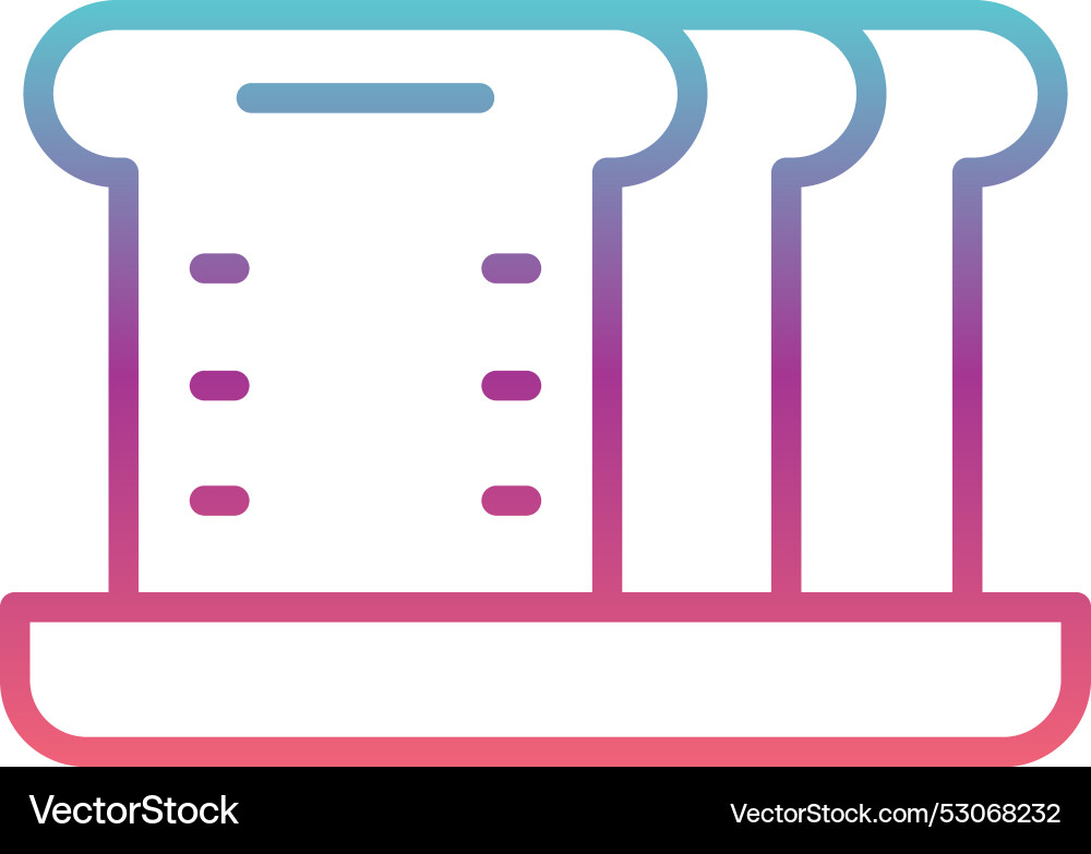 Flat bread line gradient design Vector Image