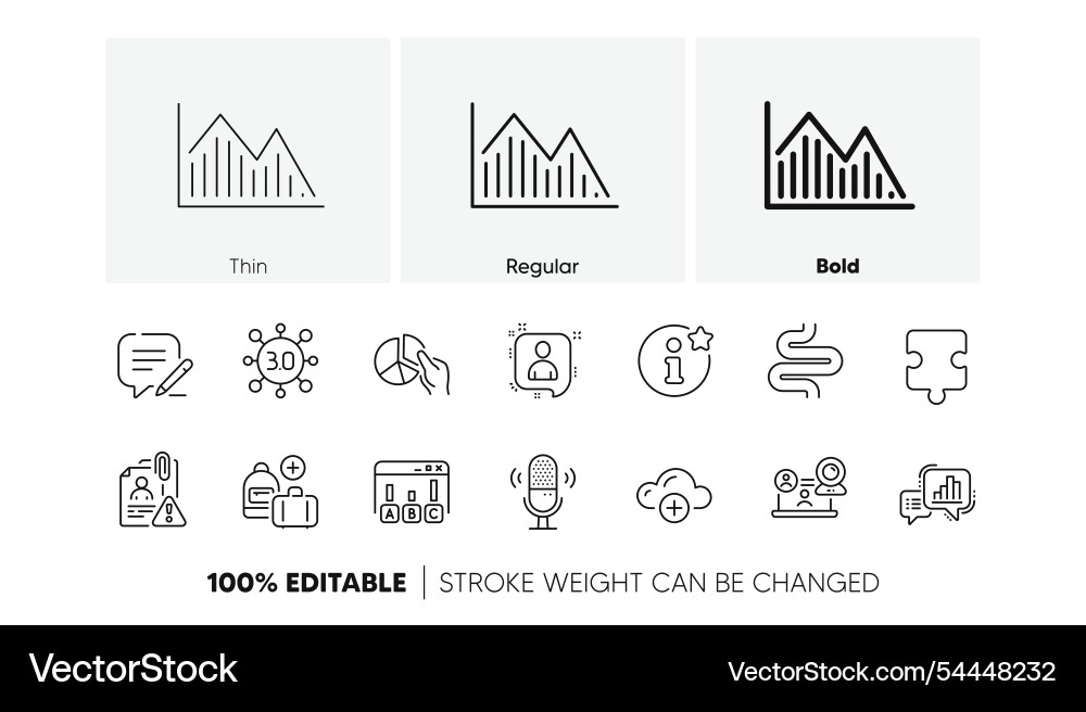 Microphone web3 and add handbag line icons Microphone web3 and add handbag line icons vector image