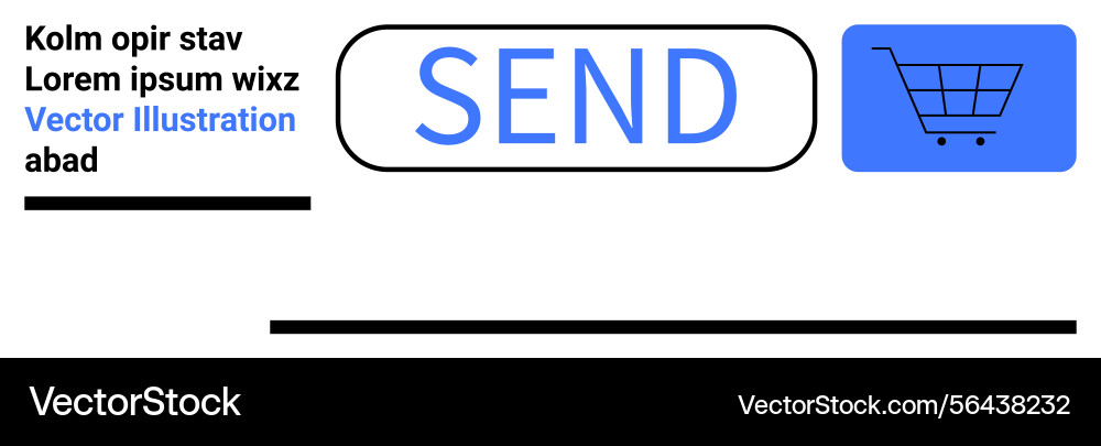 Minimalistic button design featuring send Minimalistic button design featuring send vector image