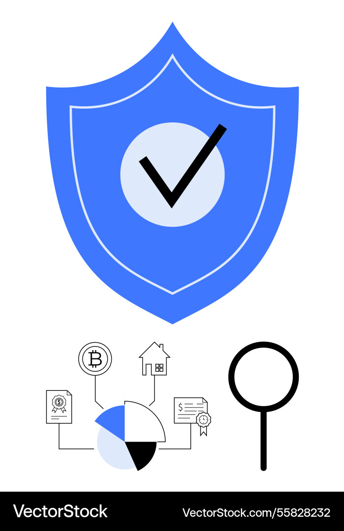 Secure solutions highlighting financial data Secure solutions highlighting financial data vector image