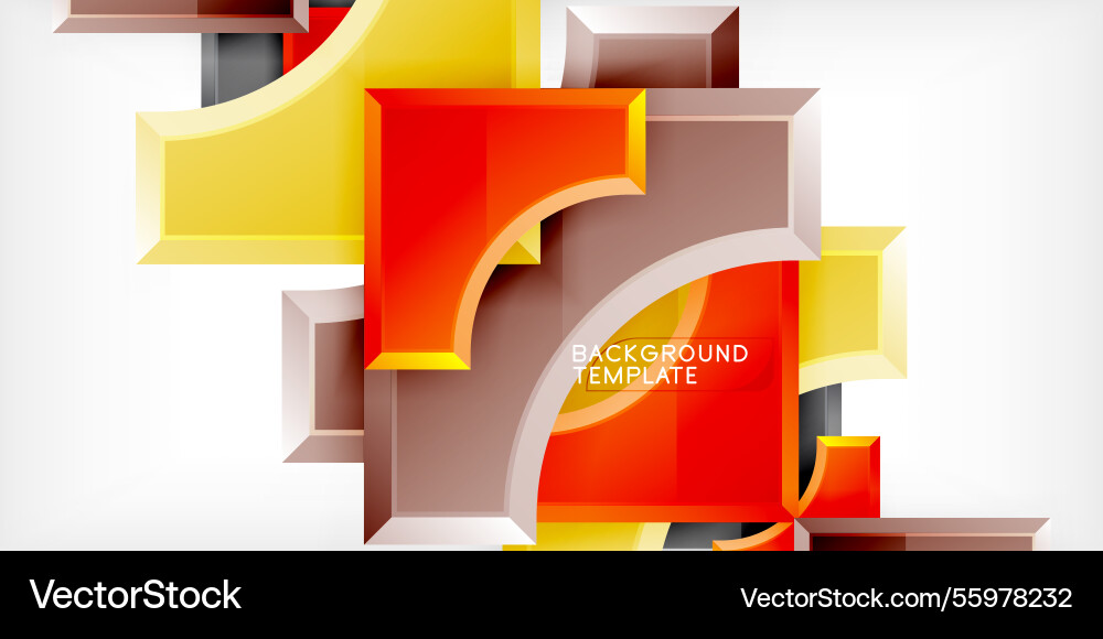 Square arrow shapes with round elements Square arrow shapes with round elements vector image