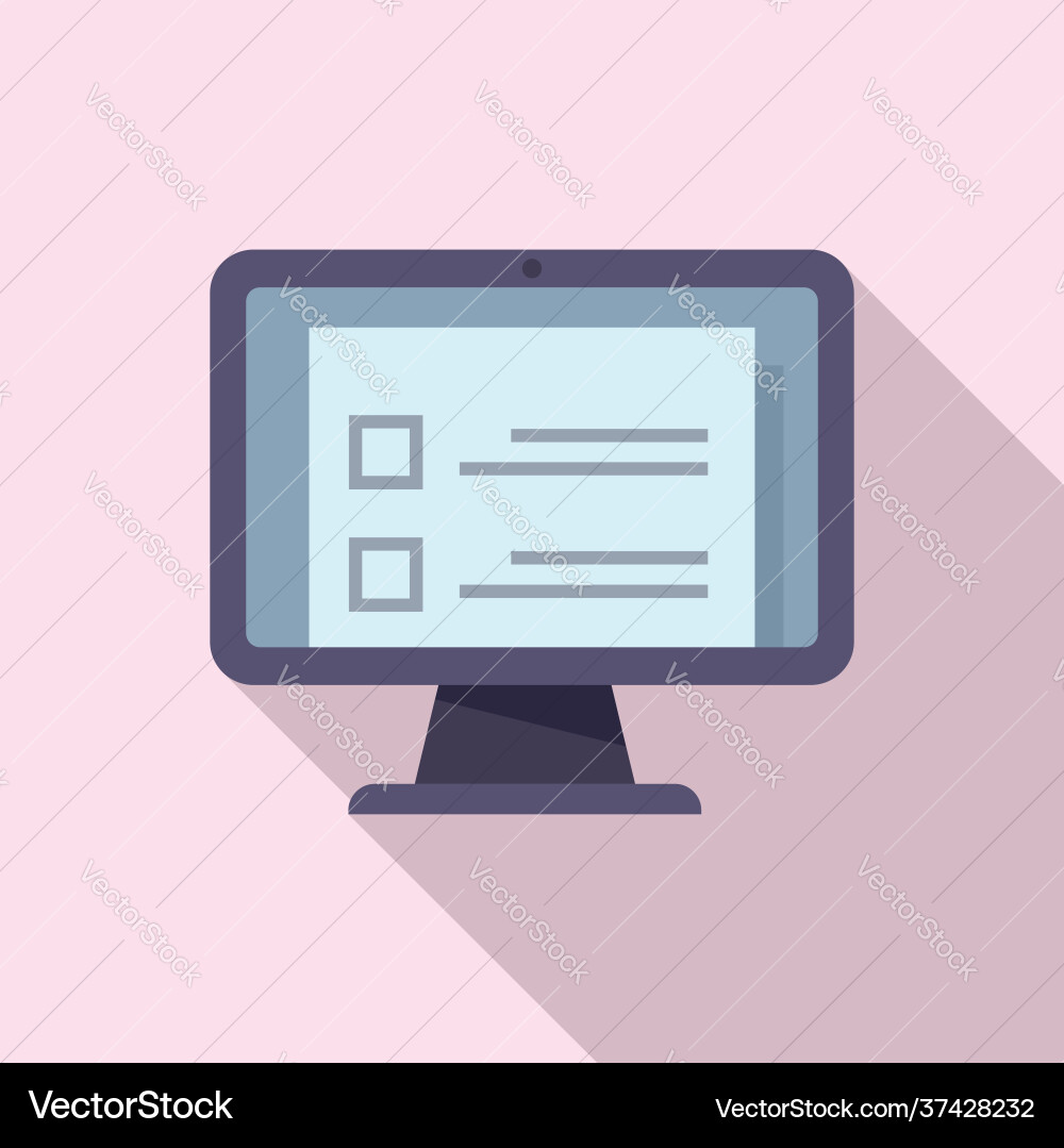 To-do list computer icon flat style Vector Image