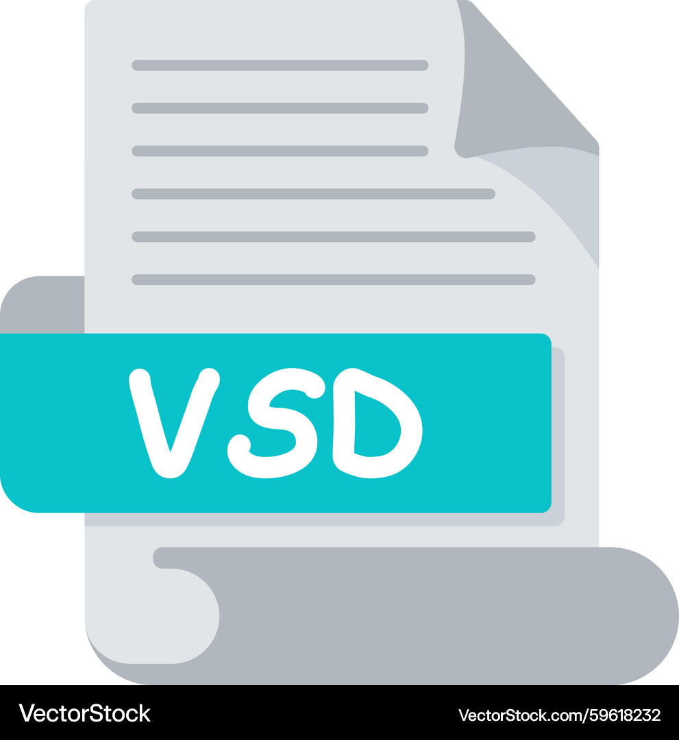 VSD File Icon Royalty Free Vector Image - VectorStock