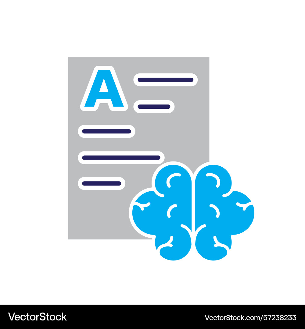 Automation icon ai data analysis symbol vector image