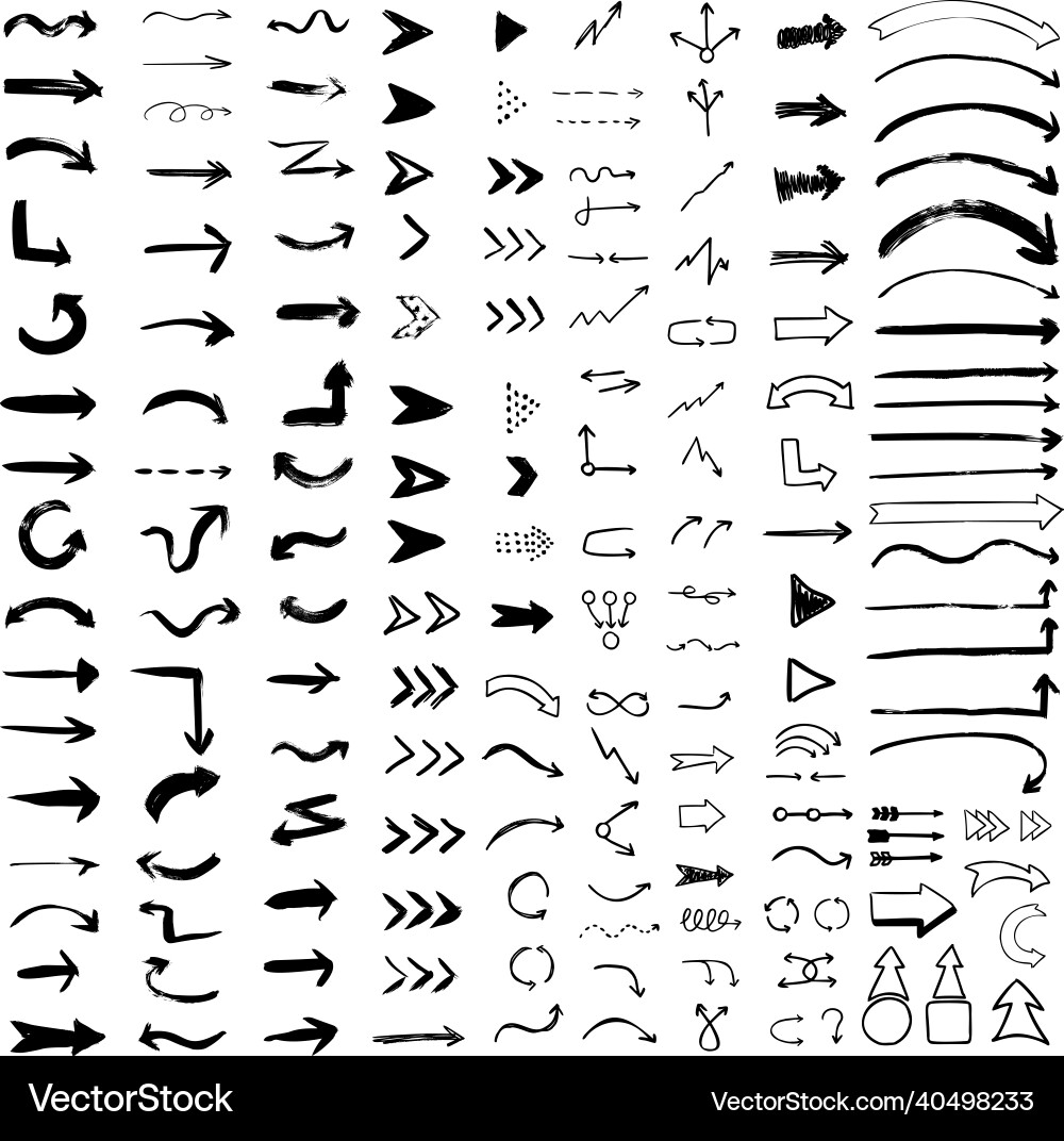 Collection of texturing arrows Collection of texturing arrows vector image