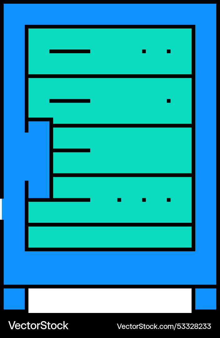 Data server technology icon color vector image