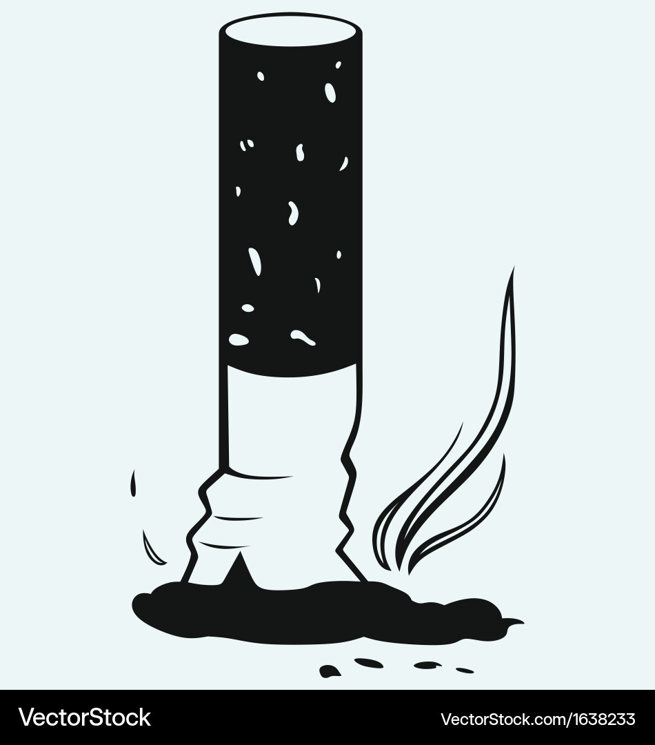 cigarette butt vector Isolated Cigarette Butt – Royalty-Free Vector