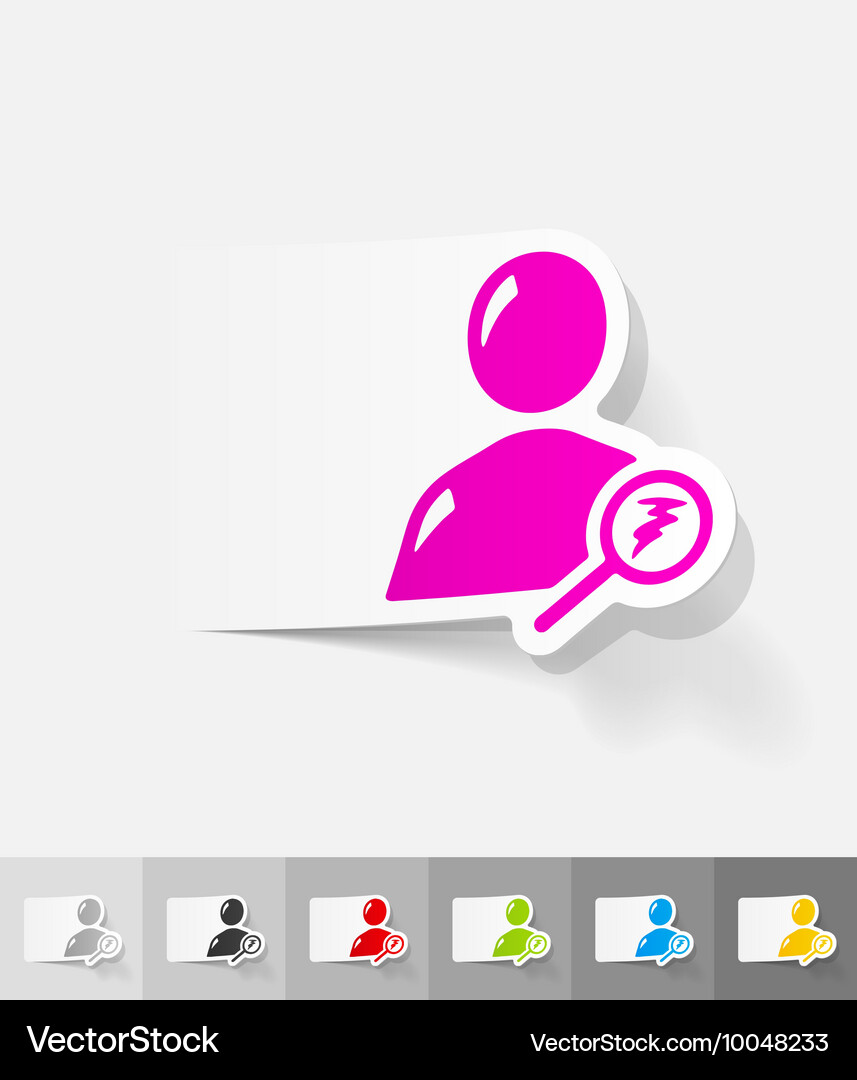 Realistic design element search contacts Vector Image
