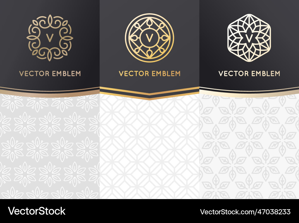Set of design elements labels Set of design elements labels vector image