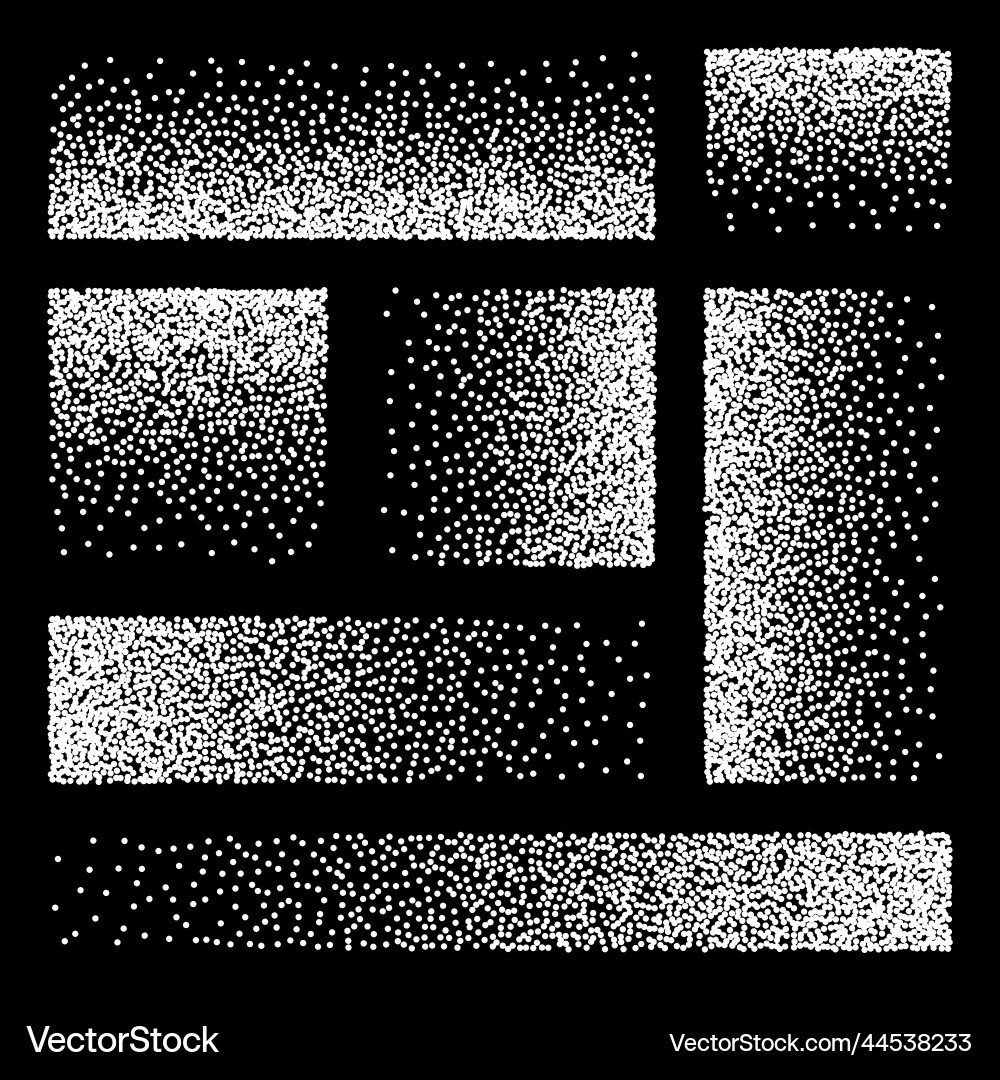 Stipple pattern dotted rectangular design Stipple pattern dotted rectangular design vector image